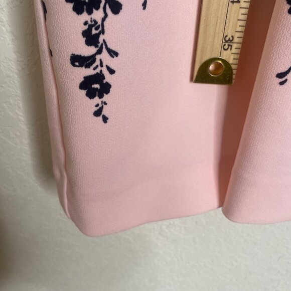 Luxe By Carmen Marc‎ Valvo Dress Size 12 Pink Black Fit & Flare - Picture 13 of 14